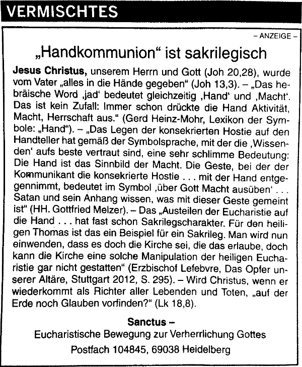 Handkommunion